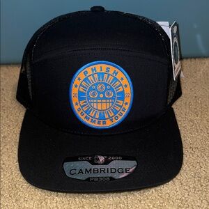 Black 6 panel phish summer tour 2022 trucker hat